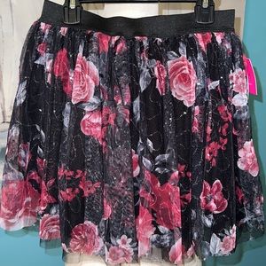 NWT In Girl Floral TuTu Style Skirt, Large
